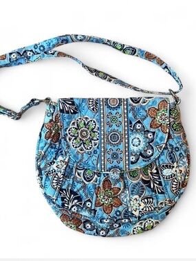 Vera Bradley Vintage Y2K Bali Blue Saddle Up Crossbody Bag
